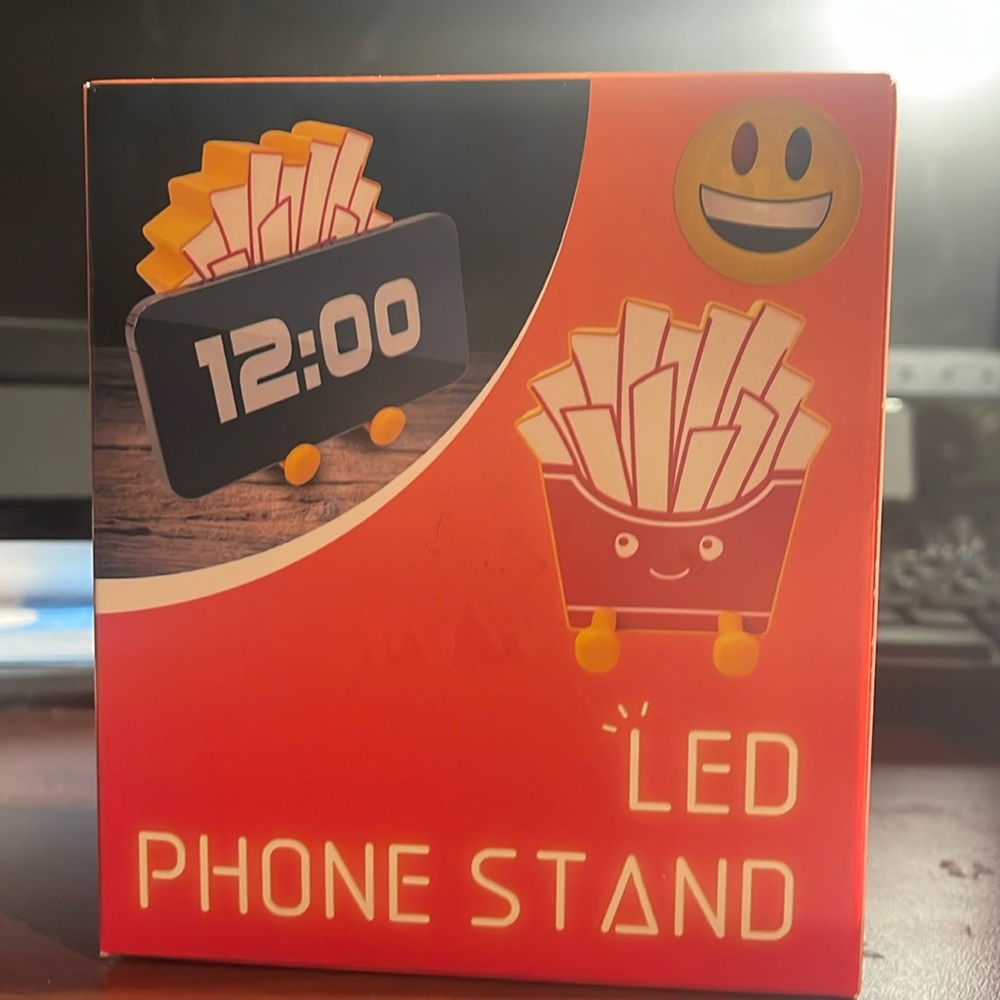 LED Phone Stand with Emoji Design